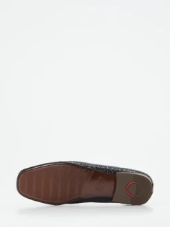 Sioux – Loafer aus Flechtleder in Navyblau