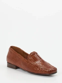 Sioux – Loafer aus Flechtleder kastanienbraun