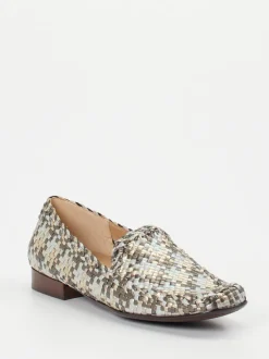 Sioux – Loafer aus Flechtleder mit Metallic-Finish