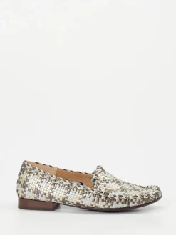 Sioux – Loafer aus Flechtleder mit Metallic-Finish