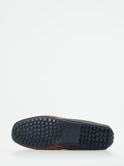 Sioux – Loafer aus geprägtem Leder cognacbraun
