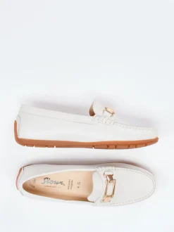 Sioux – Loafer aus Kalbleder in Cremeweiß