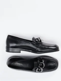 Sioux – Loafer aus Kalbleder Schwarz glänzend
