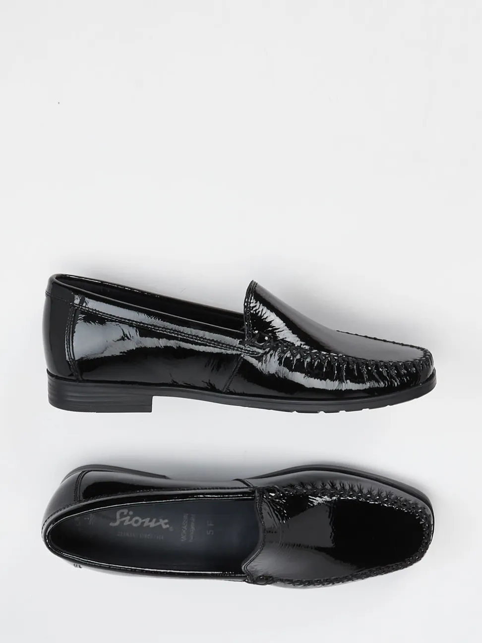 Sioux – Loafer aus Lackleder in Schwarz