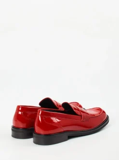 Sioux – Loafer aus Lackleder in Signalrot