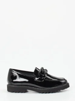 Sioux – Loafer aus Lackleder Schwarz glänzend