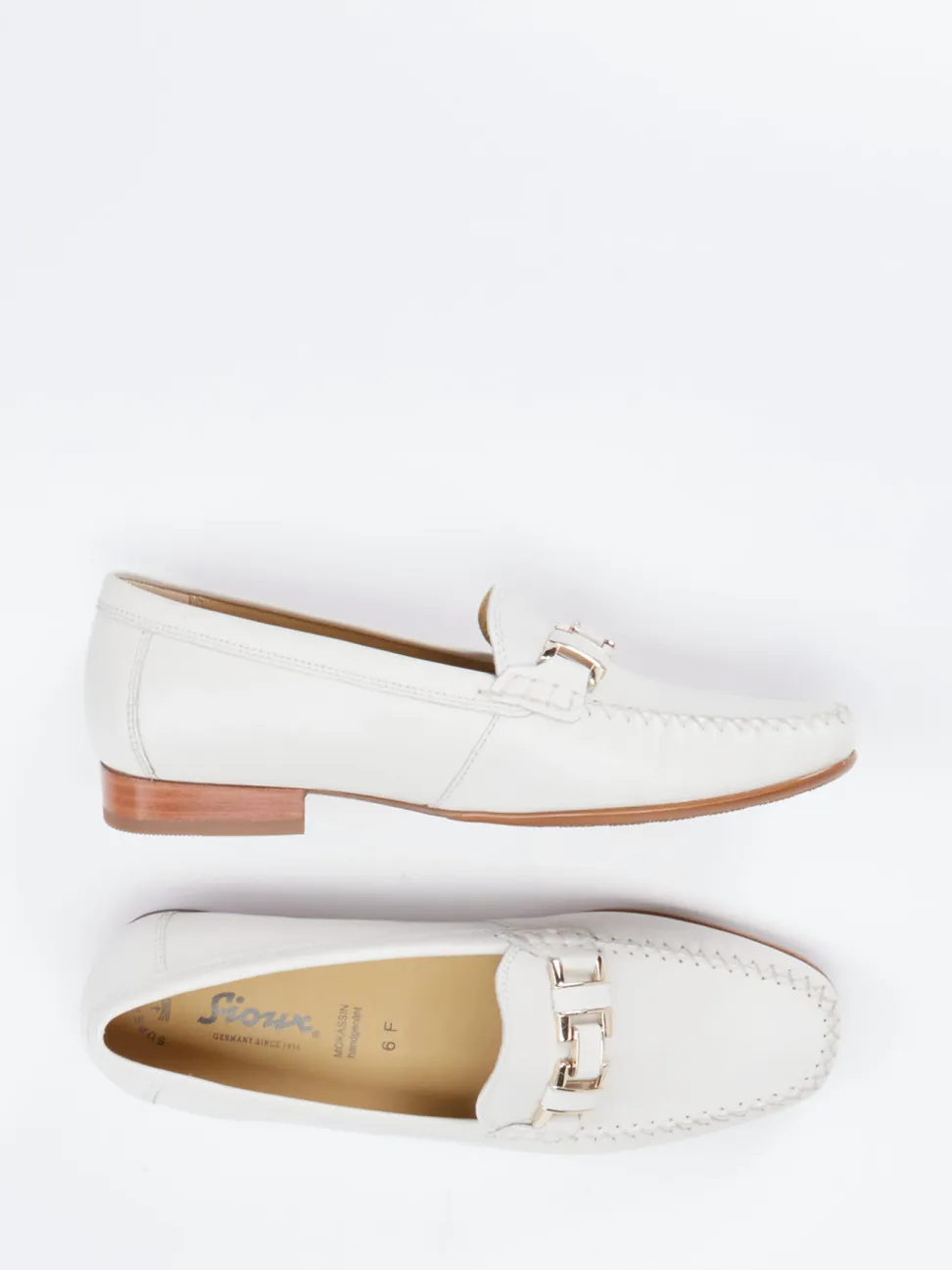 Sioux – Loafer aus Lammleder in Cremeweiß
