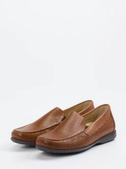 Sioux – Loafer aus Leder in Cognacbraun
