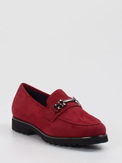 Sioux – Loafer aus Veloursleder Dunkelrot