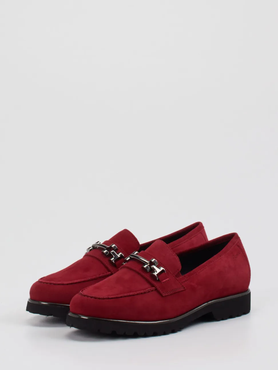 Sioux – Loafer aus Veloursleder Dunkelrot