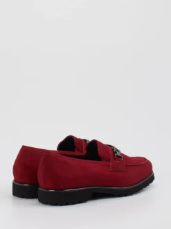 Sioux – Loafer aus Veloursleder Dunkelrot