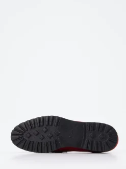 Sioux – Loafer aus Veloursleder Dunkelrot