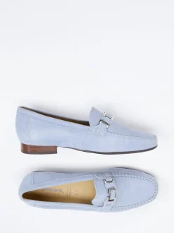 Sioux – Loafer aus Veloursleder Pastellblau