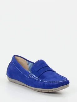Sioux – Loafer aus Veloursleder in Kobaltblau