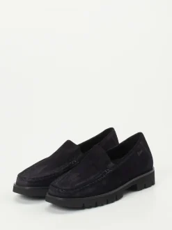 Sioux – Loafer aus Veloursleder in Tiefschwarz