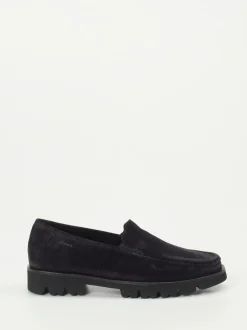 Sioux – Loafer aus Veloursleder in Tiefschwarz