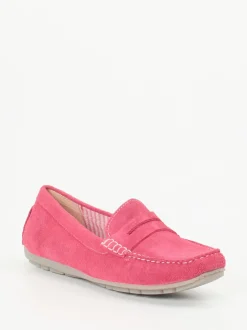 Sioux – Loafer aus Veloursleder in Himbeerrosa