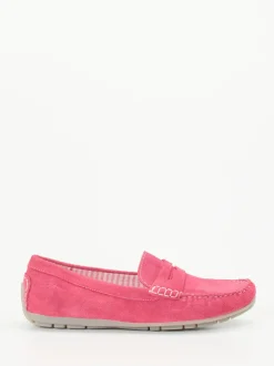 Sioux – Loafer aus Veloursleder in Himbeerrosa