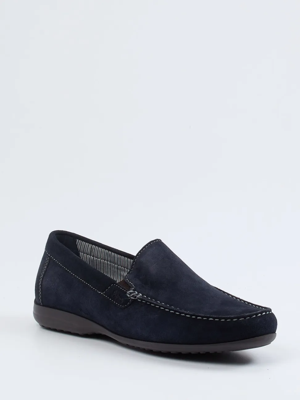 Sioux – Loafer aus Veloursleder in Dunkelblau