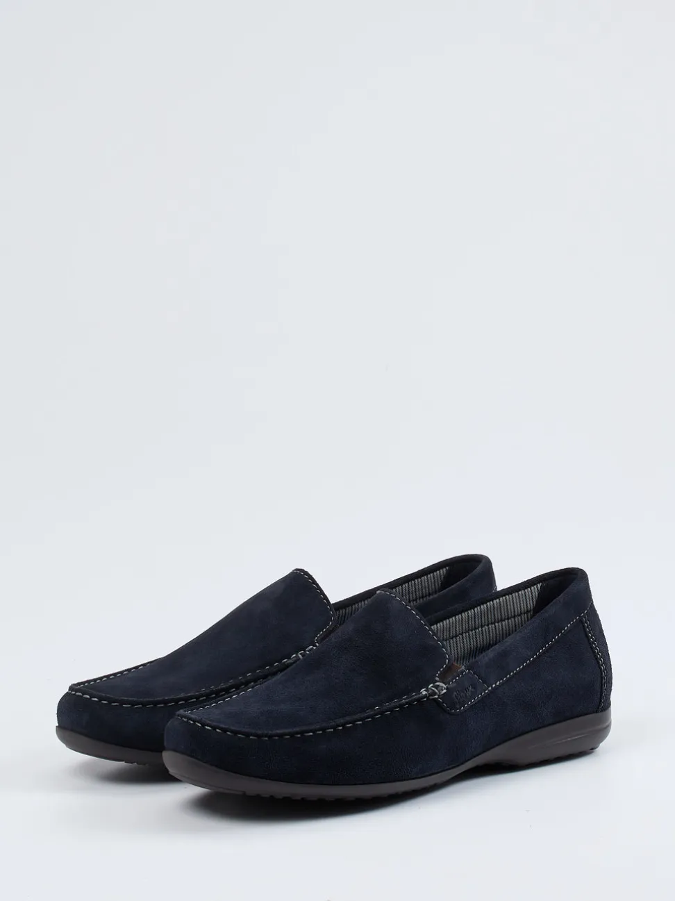 Sioux – Loafer aus Veloursleder in Dunkelblau