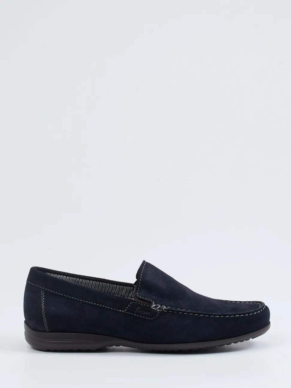 Sioux – Loafer aus Veloursleder in Dunkelblau