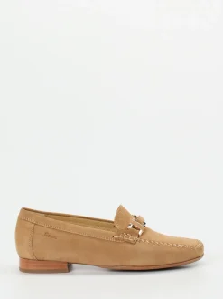 Sioux – Loafer aus Veloursleder in Sandbeige