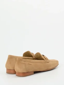 Sioux – Loafer aus Veloursleder in Sandbeige