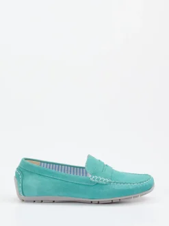Sioux – Loafer aus Veloursleder türkis