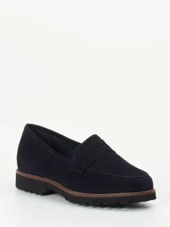 Sioux – Loafer aus Veloursleder Dunkelblau