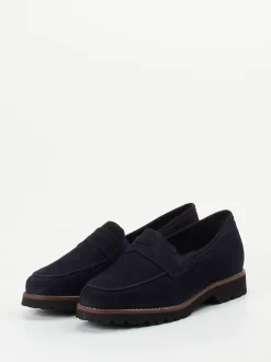 Sioux – Loafer aus Veloursleder Dunkelblau