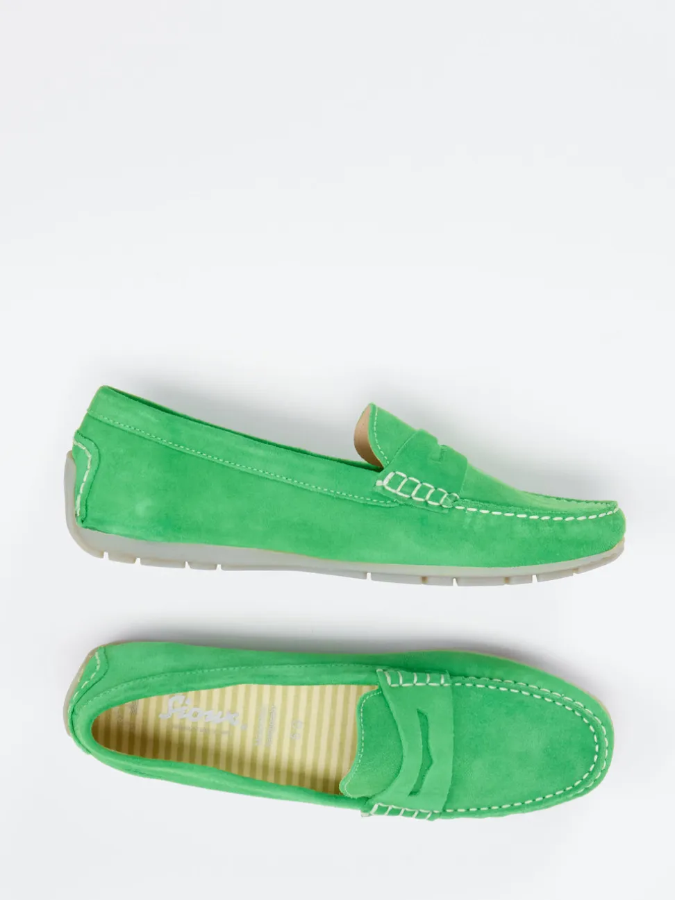 Sioux – Loafer aus Veloursleder in Apfelgrün
