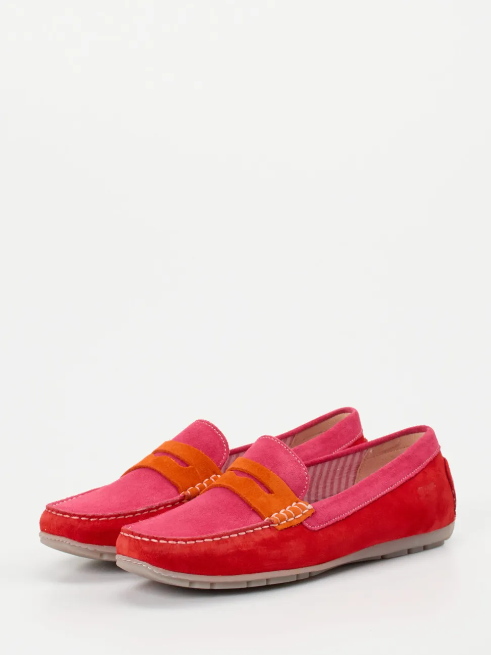 Sioux – Loafer aus Veloursleder in Color-Blocking