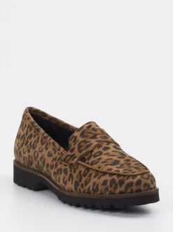 Sioux – Loafer aus Veloursleder in Leoprint