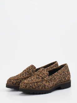 Sioux – Loafer aus Veloursleder in Leoprint