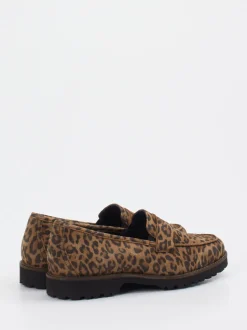 Sioux – Loafer aus Veloursleder in Leoprint