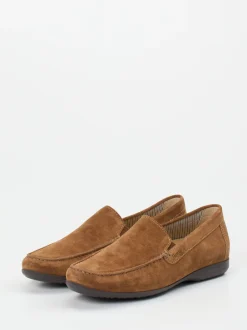 Sioux – Loafer aus Veloursleder cognacbraun