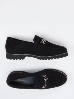Sioux – Loafer aus Veloursleder Schwarz