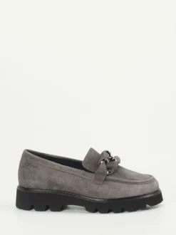 Sioux – Loafer aus Veloursleder in Silbergrau