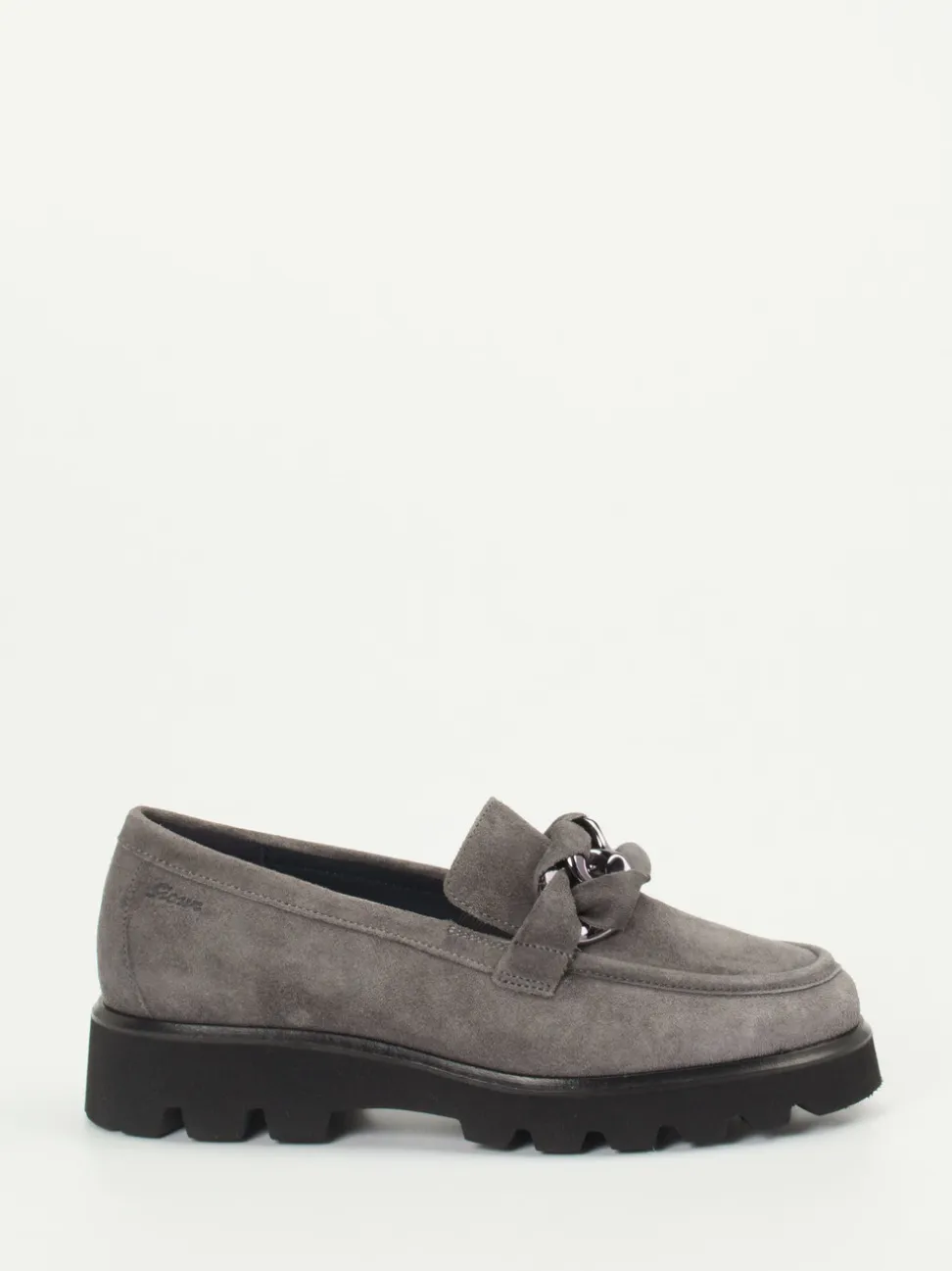 Sioux – Loafer aus Veloursleder in Silbergrau