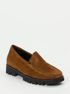 Sioux – Loafer aus Veloursleder Cognacbraun