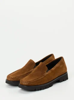 Sioux – Loafer aus Veloursleder Cognacbraun