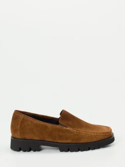 Sioux – Loafer aus Veloursleder Cognacbraun