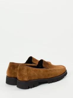 Sioux – Loafer aus Veloursleder Cognacbraun