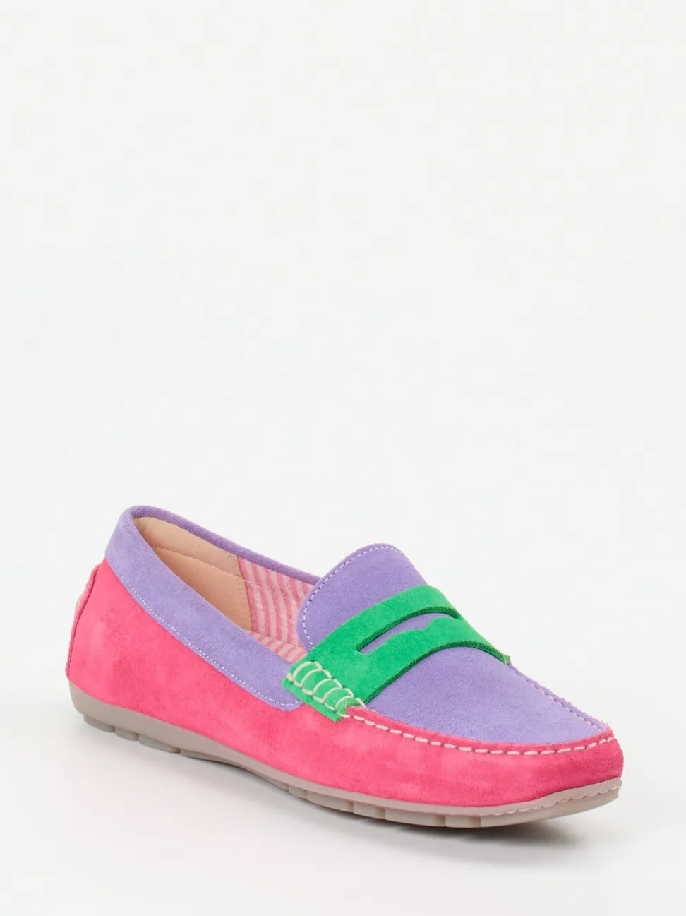 Sioux – Loafer aus Veloursleder in Color-Blocking