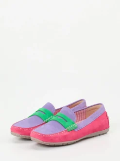 Sioux – Loafer aus Veloursleder in Color-Blocking