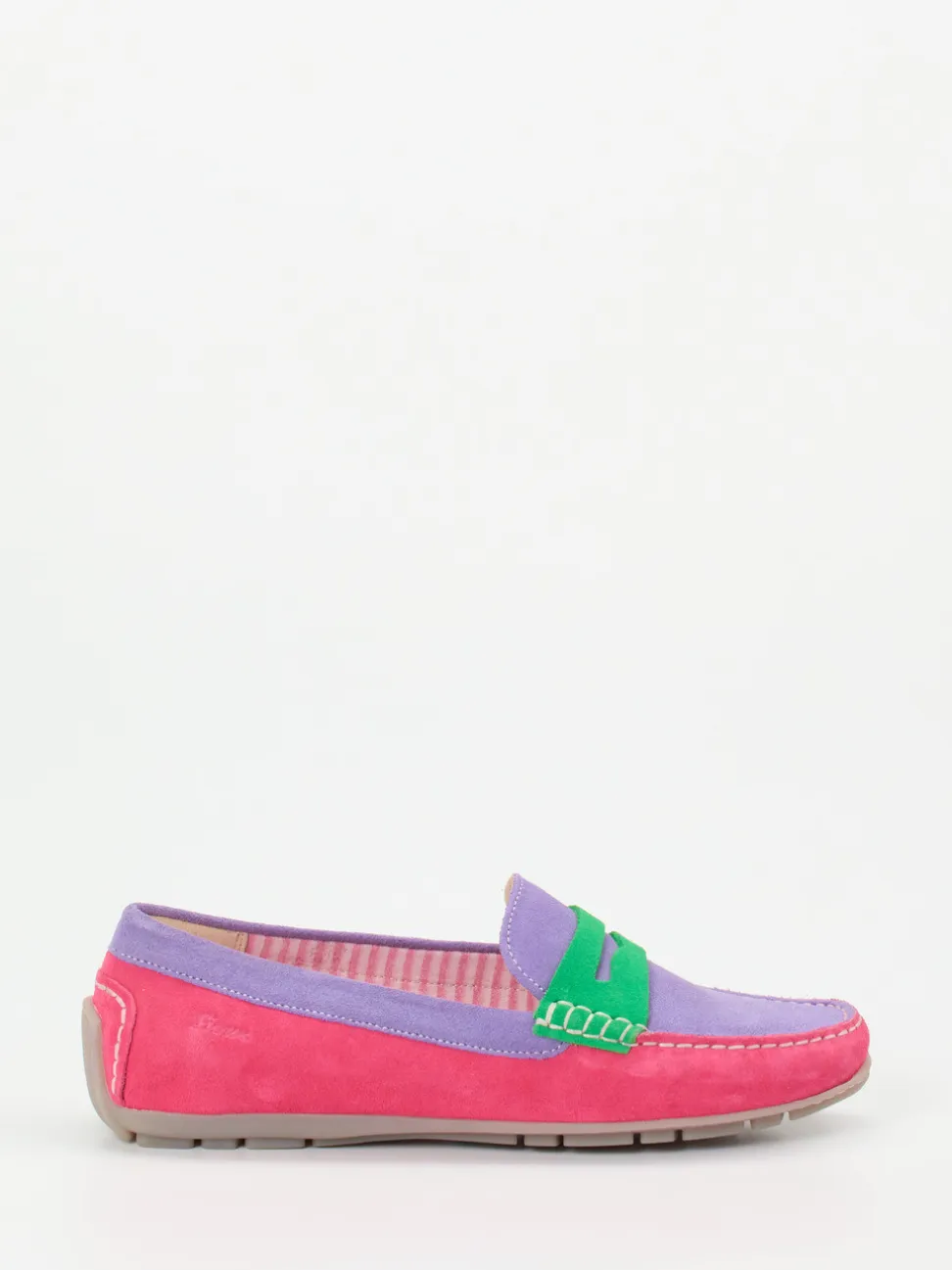 Sioux – Loafer aus Veloursleder in Color-Blocking