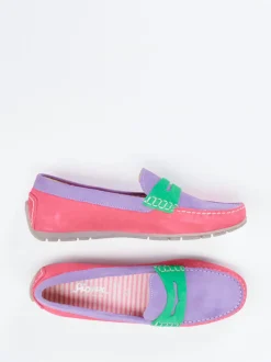 Sioux – Loafer aus Veloursleder in Color-Blocking