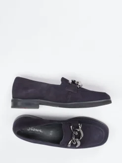 Sioux – Loafer aus Ziegen-Veloursleder Dunkelblau