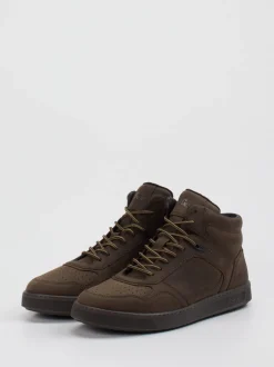 Sioux – Mid-Top Sneaker aus Kalbleder dunkelbraun