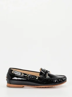 Sioux – Mokassin aus Lackleder Schwarz